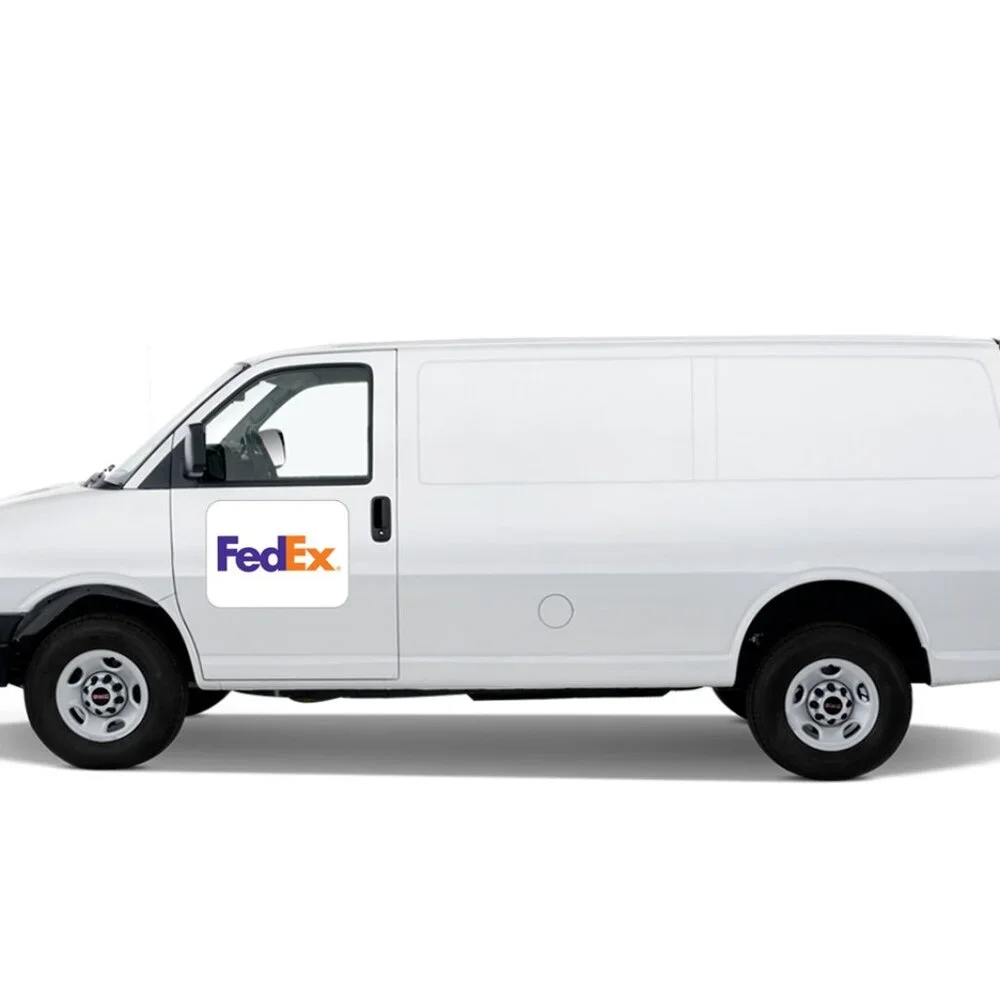 Magnetic Fedex Logo Card Set - White with Purple and Orange Logo HEAVY DUTY